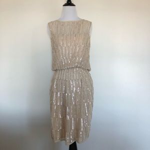River Island sequin dress in champagne
